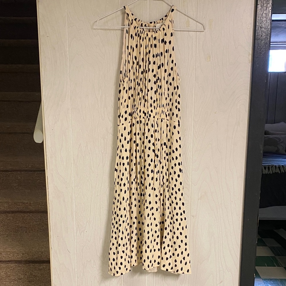 Kate Spade Cream and Black Polka Dot Dress